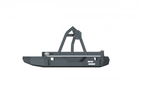 Road Armor 07-17 Jeep Wrangler JK Stealth Rear Non-Winch Bumper w/Tire Carrier - Tex Blk