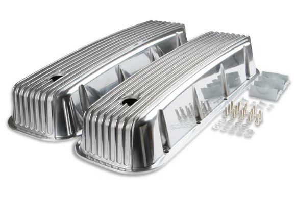 Mr. Gasket Cast Aluminum Tall Valve Covers - Polished 1965-2000 Chevrolet 396-454 Big Block