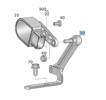 Mercedes Headlight Level Sensor Strut Support - Genuine Mercedes 1663201032
