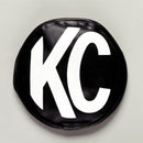 KC HiLiTES 6in. Round Soft Cover (Pair) - Black w/White KC Logo-1