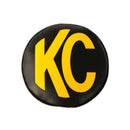 KC HiLiTES 6in. Round Soft Cover (Pair) - Black w/Yellow KC Logo-1