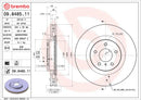 Brembo 03-04 Infiniti G35/03-09 Nissan 350Z Front Premium UV Coated OE Equivalent Rotor 40206CD005-2
