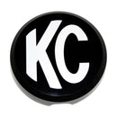 KC HiLiTES 6in. Round Hard Cover for Daylighter/SlimLite/Pro-Sport (Single) - Black w/White KC Logo-1