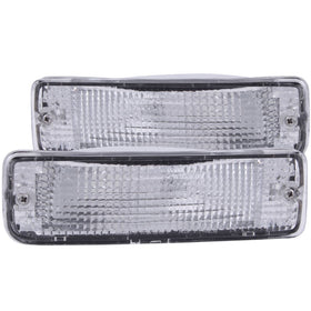ANZO 1989-1995 Toyota Pickup Euro Parking Lights Chrome w/ Amber Reflector