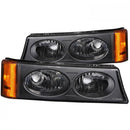 ANZO 2003-2006 Chevrolet Silverado 1500 Euro Parking Lights Black-1