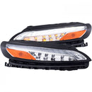 ANZO 2014-2016 Jeep Cherokee LED Parking Lights Chrome w/ Amber Reflector-1