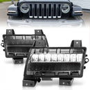 ANZO 2018-2021 Jeep Wrangler LED Side Markers Chrome Housing Smoke Lens w/ Seq. Signal Sport Bulb-1