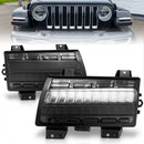ANZO 2018-2021 Jeep Wrangler LED Side Markers Chrome Housing Smoke Lens w/ Seq. Signal Low Config-1