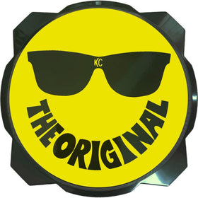 KC HiLiTES 6in. Hard Cover for Gravity Pro6 LED Lights (Single) - Smiley Face- Yellow/Black KC Logo - 0