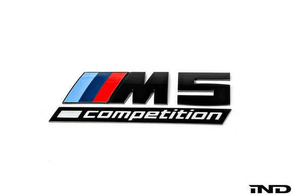 BMW F90 M5 Competition Trunk Emblem - Gloss Black