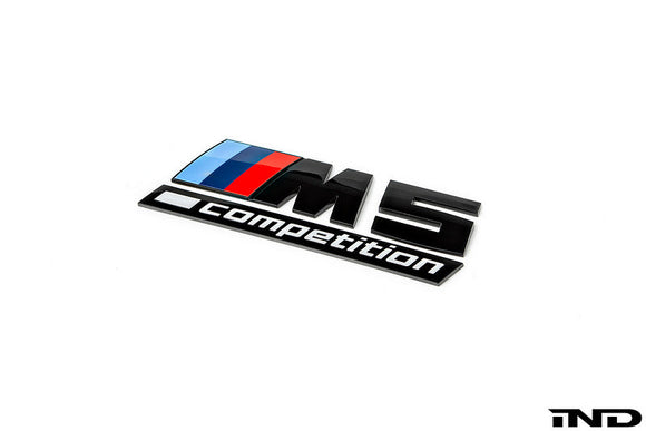 BMW F90 M5 Competition Trunk Emblem - Gloss Black