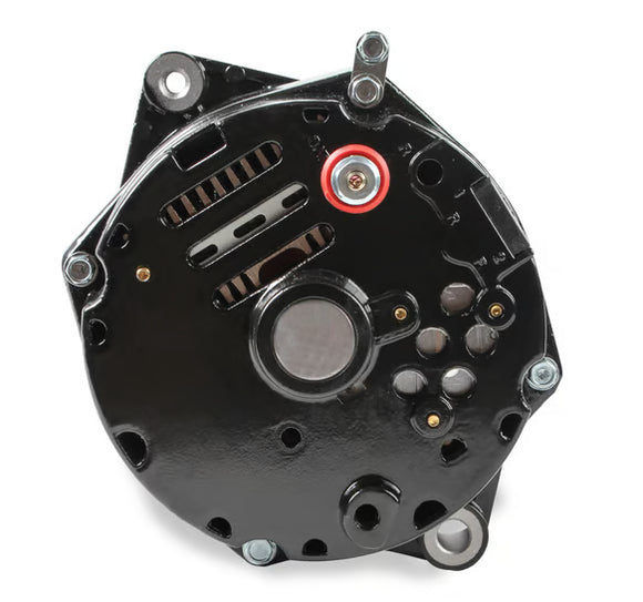 Mr. Gasket 1-Wire Alternator - 100 Amp - Black Finish 1971-1986 GM Single V-Belt