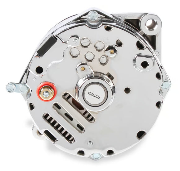 Mr. Gasket 1-Wire Alternator - 100 Amp - Chrome 1971-1986 GM Single V-Belt