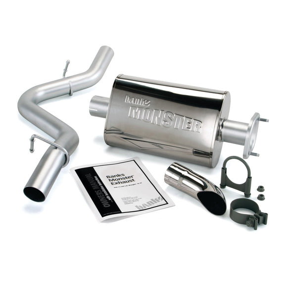 Banks Power 91-95 Jeep 4.0L Wrangler Monster Exhaust System - SS Single Exhaust w/ Chrome Tip