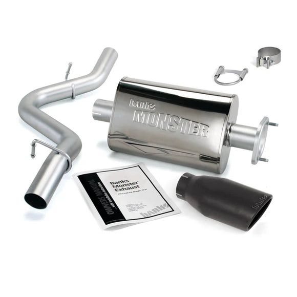 Banks Power 04-06 Jeep 4.0L Wrangler Unlimited Monster Exhaust Sys - SS Single Exhaust w/ Black Tip