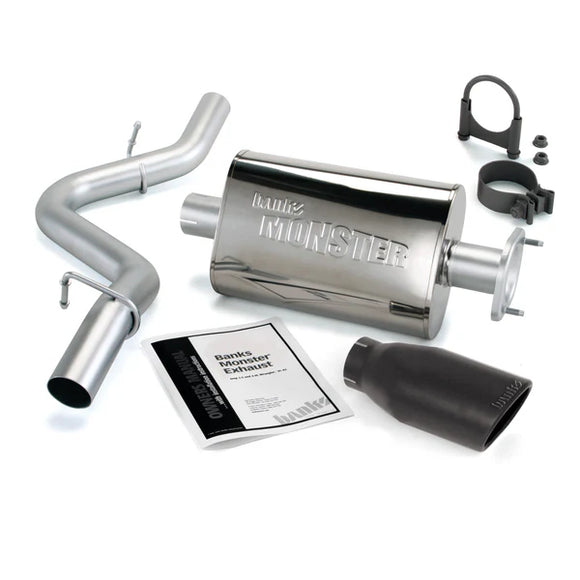 Banks Power 04-06 Jeep 4.0L Wrangler Monster Exhaust System - SS Single Exhaust w/ Black Tip