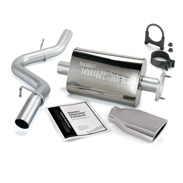 Banks Power 04-06 Jeep 4.0L Wrangler Unlimited Monster Exhaust Sys - SS Single Exhaust w/ Chrome Tip