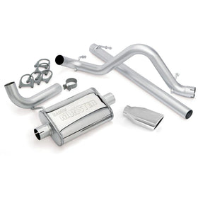 Banks Power 07-11 Jeep 3.8L Wrangler - 2dr Monster Exhaust System - SS Single Exhaust w/ Chrome Tip