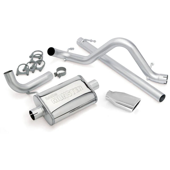 Banks Power 07-11 Jeep 3.8L Wrangler - 2dr Monster Exhaust System - SS Single Exhaust w/ Chrome Tip