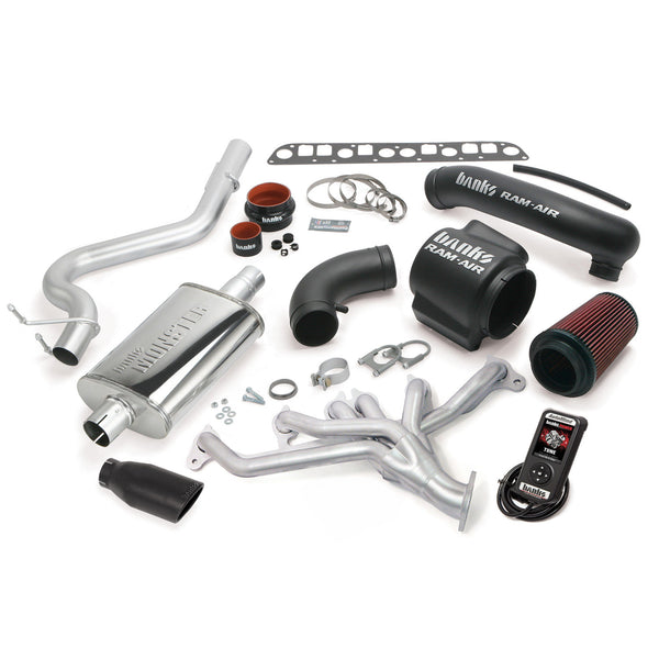 Banks Power 98-99 Jeep 4.0L Wrangler PowerPack System - SS Single Exhaust w/ Black Tip