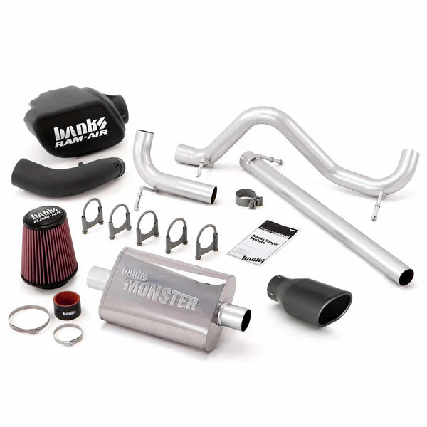 Banks Power 07-11 Jeep 3.8L Wrangler - 2dr Stinger Sys (no AutoMind) - SS Single Exh w/ Black Tip