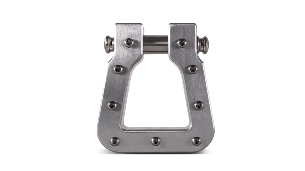 Body Armor 4x4 Mega D-Ring Machined Silver Single - 0
