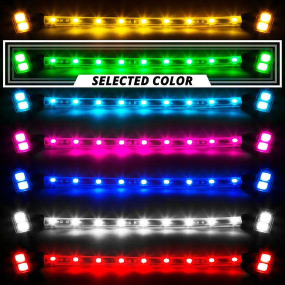 XK Glow Tube Single Color Underglow LED Accent Light Car/Truck Kit Green - 8x24In
