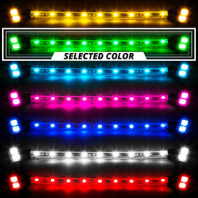 XK Glow Tube Single Color Underglow LED Accent Light Car/Truck Kit Green - 8x24In - 0