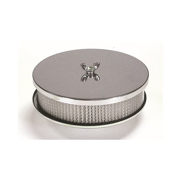 Mr. Gasket Air Cleaner - 6-1/2 Inch x 2 Inch - Chrome