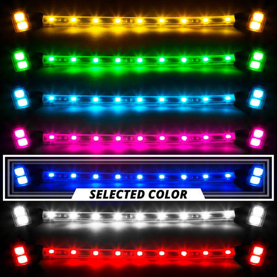 XK Glow Tube Single Color Underglow LED Accent Light Car/Truck Kit Blue - 8x24In - 0