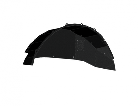 Road Armor 18-20 Jeep Wrangler JL Stealth Rear Fender Liner Body Armor - Black Steel - 0