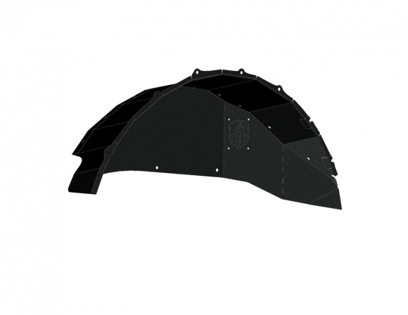 Road Armor 18-20 Jeep Wrangler JL Stealth Rear Fender Liner Body Armor - Black Steel