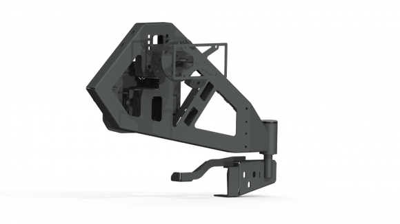 Road Armor 18-20 Jeep Wrangler JL Stealth Rear Tire Carrier Assembly - Tex Blk