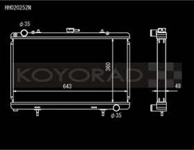 Koyo 89-94 Nissan 180SX/Silvia S13 SR20DET (MT) N-FLO (Dual Pass) Radiator - 0