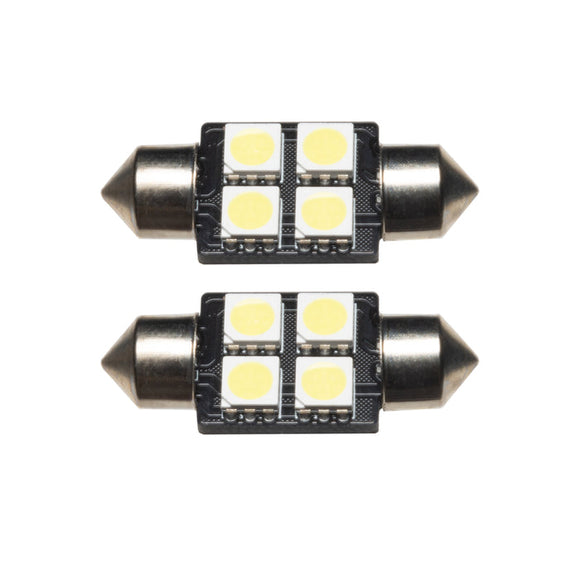 Oracle 33MM 4 LED 3-Chip Festoon Bulbs (Pair) - Cool White SEE WARRANTY