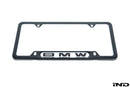 BMW Nameplate Black Stainless Steel License Plate Frame-1