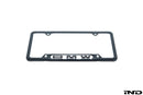 BMW Nameplate Black Stainless Steel License Plate Frame-7