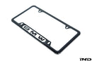 BMW Nameplate Black Stainless Steel License Plate Frame-5