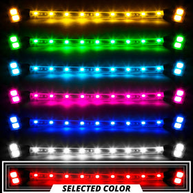 XK Glow Single Color XKGLOW UnderglowLED Accent Light Car/Truck Kit Red - 8x24In Tube + 4x8In Strip - 0