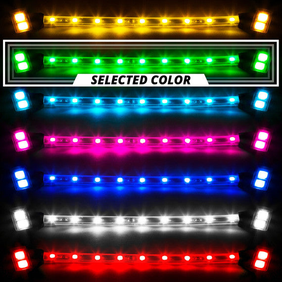 XK Glow Strip Single Color Underglow LED Accent Light Car/Truck Kit Green - 8x24In Tube + 4x8In