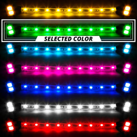 XK Glow Strip Single Color Underglow LED Accent Light Car/Truck Kit Green - 8x24In Tube + 4x8In