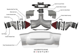 Eventuri Chevrolet C8 Corvette Convertible Black Carbon Intake System - 0