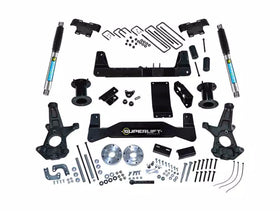 Superlift 14-18 Chevy Silv 1500 4WD 6.5in Lift Kit w/Alum/Stamped Steel Cntrl Arms & BIL Rear Shocks