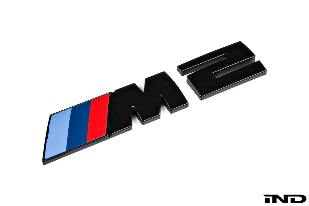 IND G87 M2 Gloss Black Painted Front Grille and Trunk Emblem Set