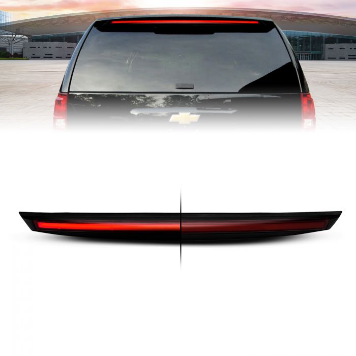 ANZO 2007-2014 Chevrolet Suburban 1500 LED 3rd Brake Light Black Housing Smoke Lens w/ Spoiler 1pc