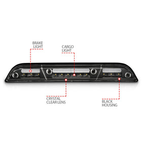 ANZO 15-20 Ford F-250 - F-550 LED Third Brake Light - Black Housing/Clear Lens - 0