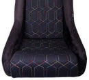 NRG FRP Bucket Seat (Black w/ Multi Color Geometric Pattern) - Large-5