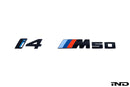 BMW G26 i4 M50 Trunk Emblem - Gloss Black-4