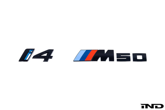 BMW G26 i4 M50 Trunk Emblem - Gloss Black