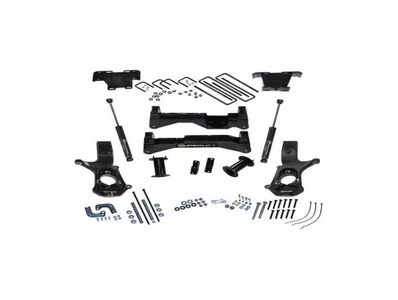 Superlift 14-18 Chevy Silv 2WD w/ Alum/Stamped Steel Control Arms 8in Lift Kit w/ SLF Rear Shocks